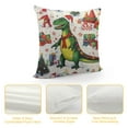 thumbnail image 4 of GOSMITH  Throw Pillow Covers, Pillowcase Decor for Couch Sofa Bedroom Car Living Room,Dinosaur Christmas, 4 of 5