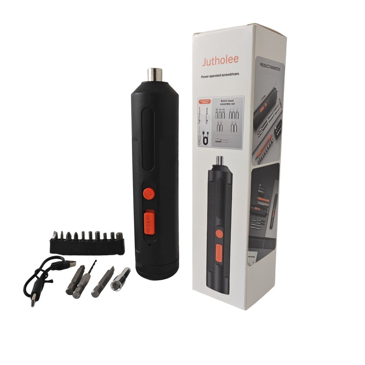 Jutholee Mini Electric Screwdriver Set, USB Cable Precision Electric Screwdriver Kit Electric Screwdriver Cordless for DIY Electronics