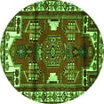thumbnail image 1 of Ahgly Company Indoor Round Persian Green Traditional Area Rugs, 4' Round, 1 of 1