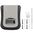 thumbnail image 1 of Caja de seguridad con contraseña segura para almacenamiento con cerradura de combinación de 4 dígitos montada en la pared para exteriores, 1 of 5