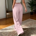 thumbnail image 6 of Aimik Women's High Waist Pleated Wide Leg Dress Pants Solid Color Straight Leg Trousers with Belt Work Business Long Pant, 6 of 6