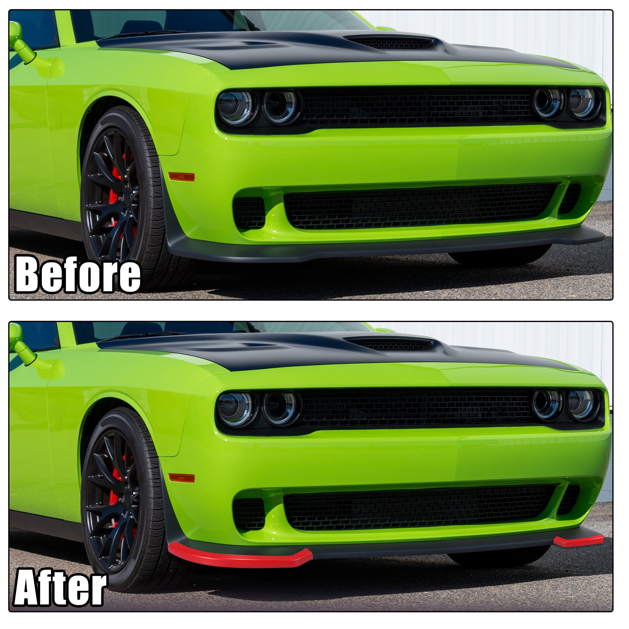 Unique Bargains Car Front Bumper Lip Lever Splitter Protector Red