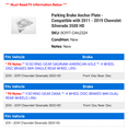 thumbnail image 2 of Parking Brake Anchor Plate - Compatible with 2011 - 2019 Chevrolet Silverado 3500 HD - AC Delco, 2 of 2