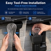 8 Pack Aluminum Gutter Guard Strainers,6.7X3.5In Aluminum Filters,Heavy Duty Gutter Guards Mesh,Preventing Blockage Leaves