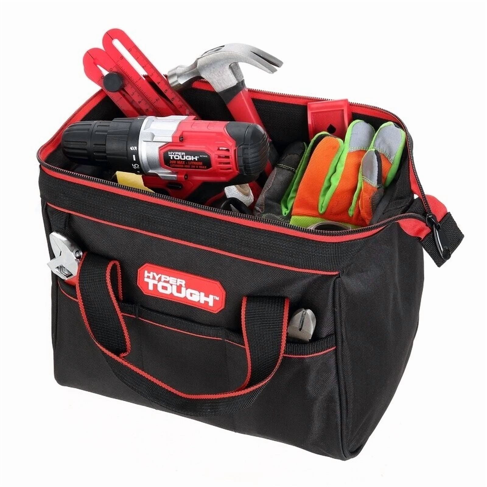 Durable Tool Bag W/ Zipper Closure 3 External Pockets Multi-Purpose Organization