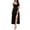 Black, variant on Elegant Formal Evening Gown Slit Backless Long Dress With Spaghetti Straps For Occasions Women's Comfortable Sleeveless V-Neck Dresses Black L