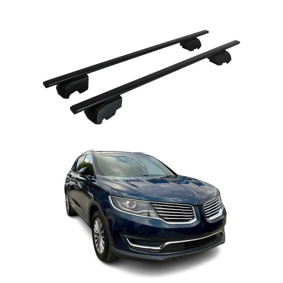 For 2016-2018 Lincoln MKX Roof Racks Luggage Carrier Cross Bars Iron Gray 2Pcs