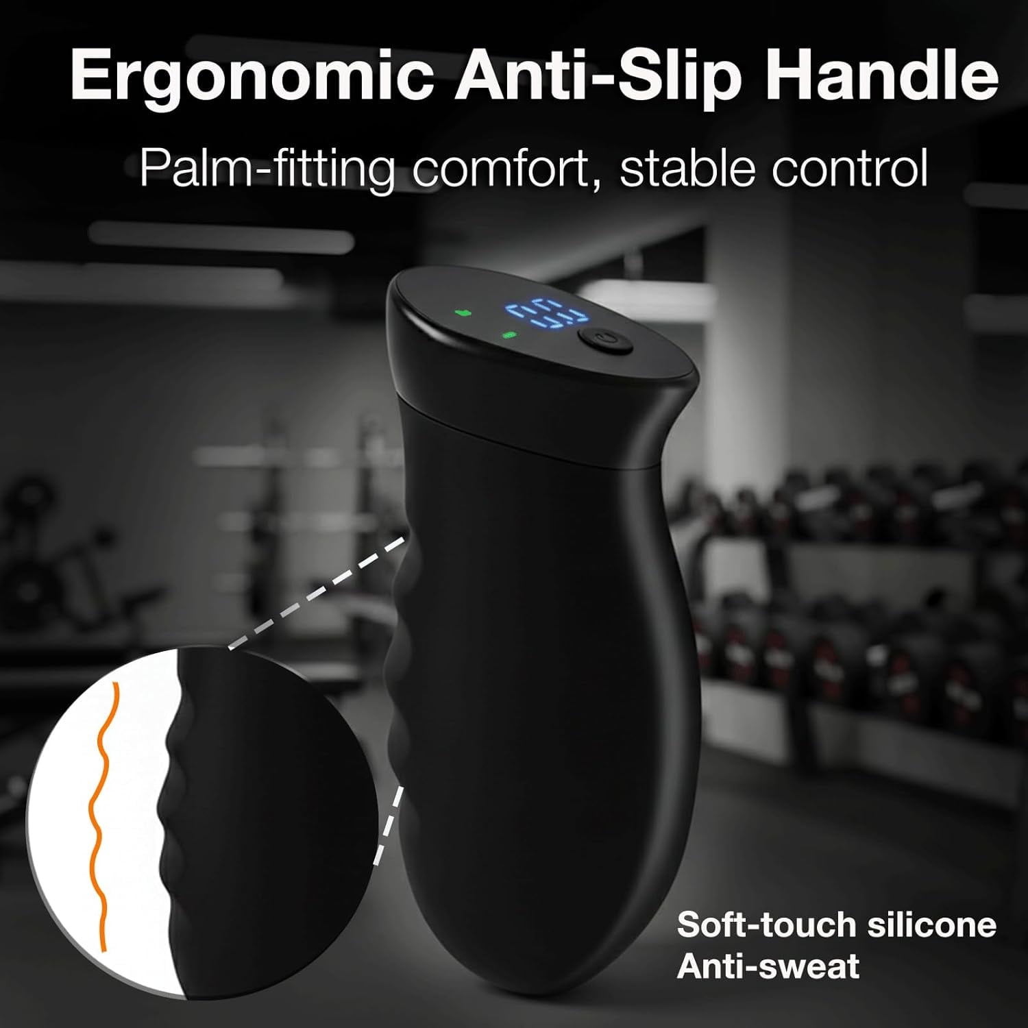 ABCISI Digital Grip Strength Trainer, 0–440lb Hand Gripper Strengthener with Real-Time Display, Test & Smart Vibration, Ergonomic Hand Grip & Forearm Strengthener, USB-C Rechargeable Hand Exerciser