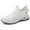 White, variant on Daznico Women's Everyday Lace-Up Sneakers - Breathable Mesh Walking Shoes with Cushioned Flat Sole for Spring/Summer,Color:White,Size:8