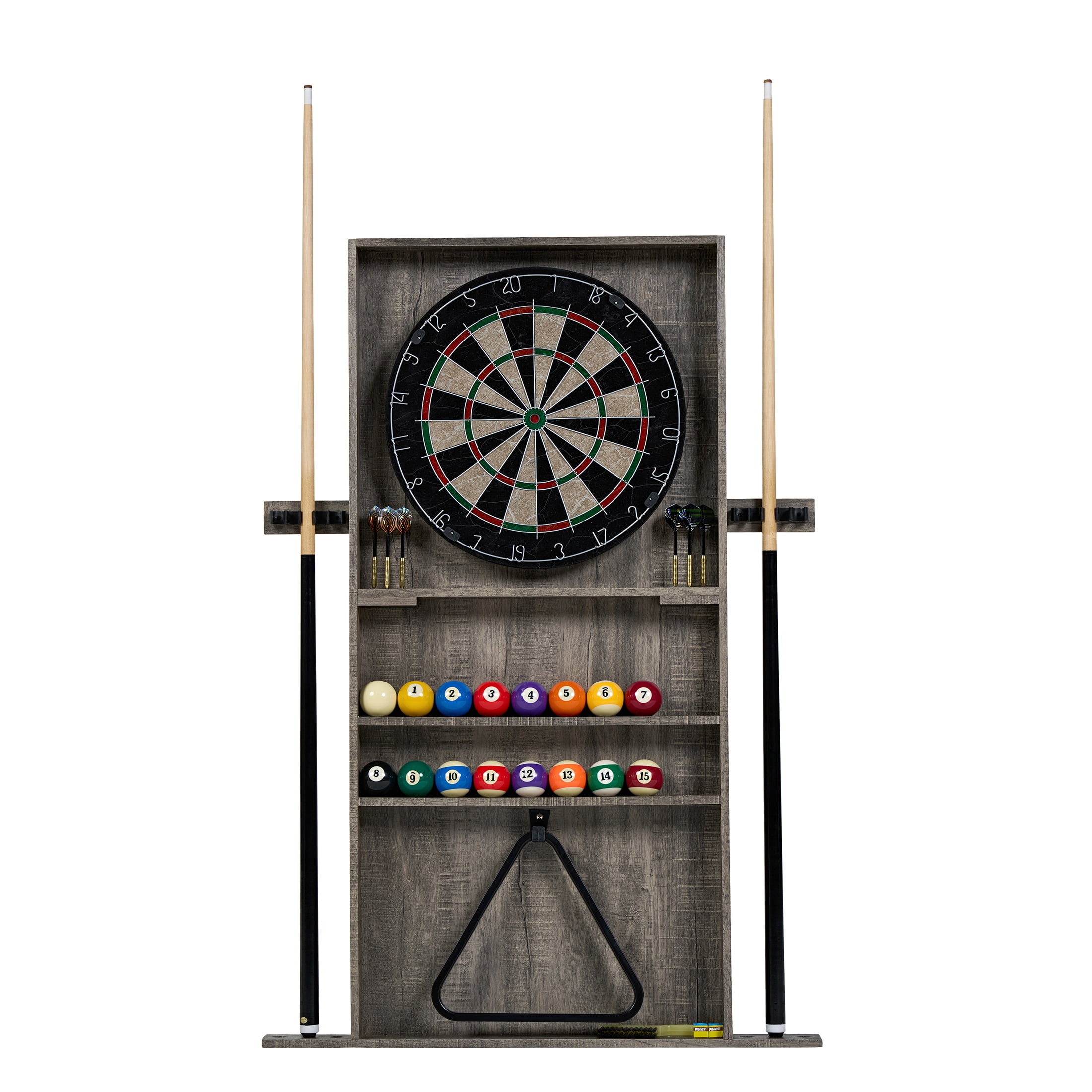 Barrington Billiards 7.5 ft Pool Table Set with Cue Rack & Dartboard, Blue