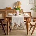 thumbnail image 3 of Easter Table Runner 72 Inches Long for Kitchen Dining, Spring Country Pastoral Rabbit Floral Herbs Dresser Scarf Farmhouse, Dining Table Decorations for Wedding/Parties, 16 x 72 In, 3 of 8