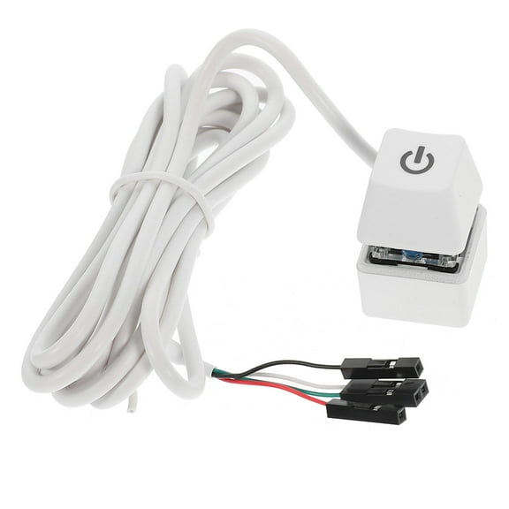 OATIPHO PC External Power Button White Copper LED for Home Computers 1Pack