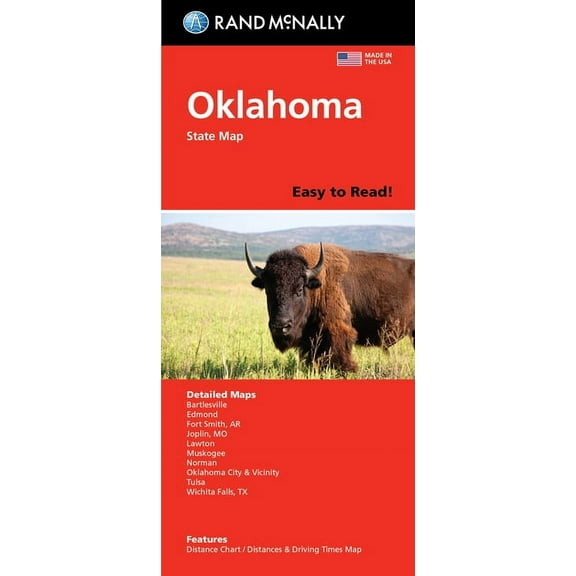 Rand McNally Easy to Read: Oklahoma State Map