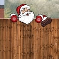 thumbnail image 2 of Christmas Fence Decoration Cute Santa Claus Plastic Boards Festivals Home/Outdoor/Garden Patio Fences Lawn Decorations, 2 of 7