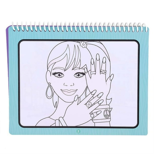 Download LYUMO Portable Magic Water Coloring Drawing Book with Pen Kids Children Painting Educational Toy ...