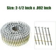 thumbnail image 2 of EPOTOOR 3600 Count Siding Nails 15 Degree 2-1/2 Inch x .092 Inch Collated Wire Coil Full Round Head Ring Shank Hot-Dipped Galvanized, 2 of 6