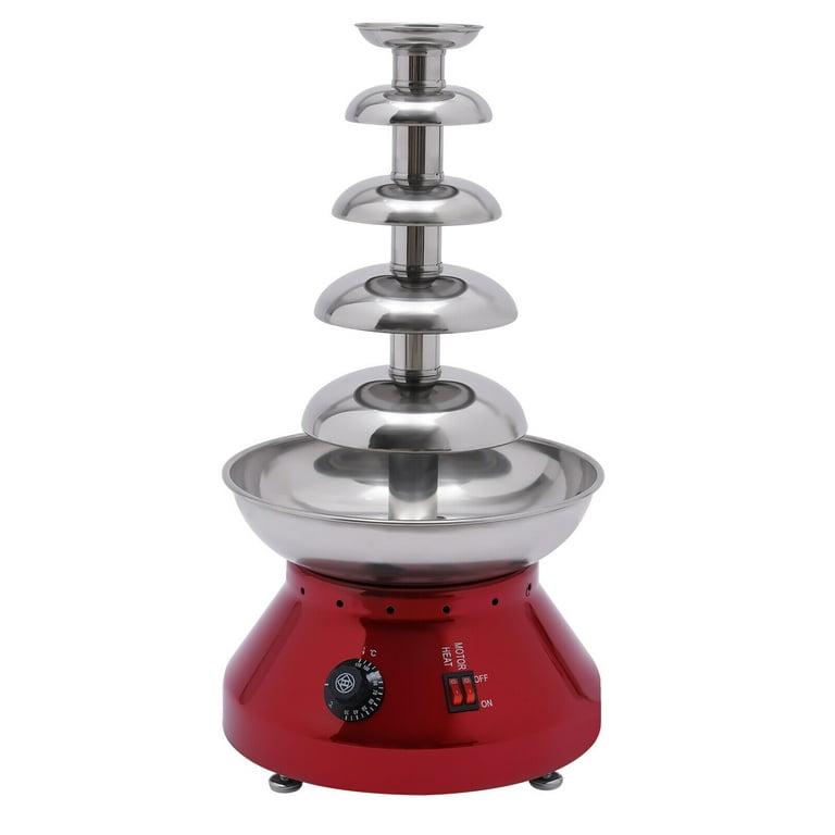 5 Tier Commercial Chocolate Fountain - 230W Stainless Steel 7 Lbs Capacity For Parties