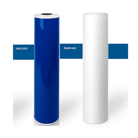 

2 BIG BLUE 20 Filters : SEDIMENT + GAC WATER FILTERS CARTRIDGE 4.5 x 20