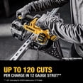 thumbnail image 4 of Sierra de cinta DEWALT 20V MAX XR DCS378B portátil inalámbrica con corte de 8,57 cm, 4 of 7