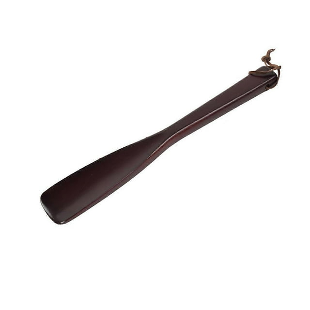 25cm Long Handled Wooden Shoe Horn Wood Shoehorn for Men Women Kids Seniors Pregnancy (Red)
