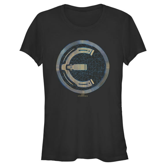 Junior's Marvel Eternals Constellation Logo Graphic Tee Black Small