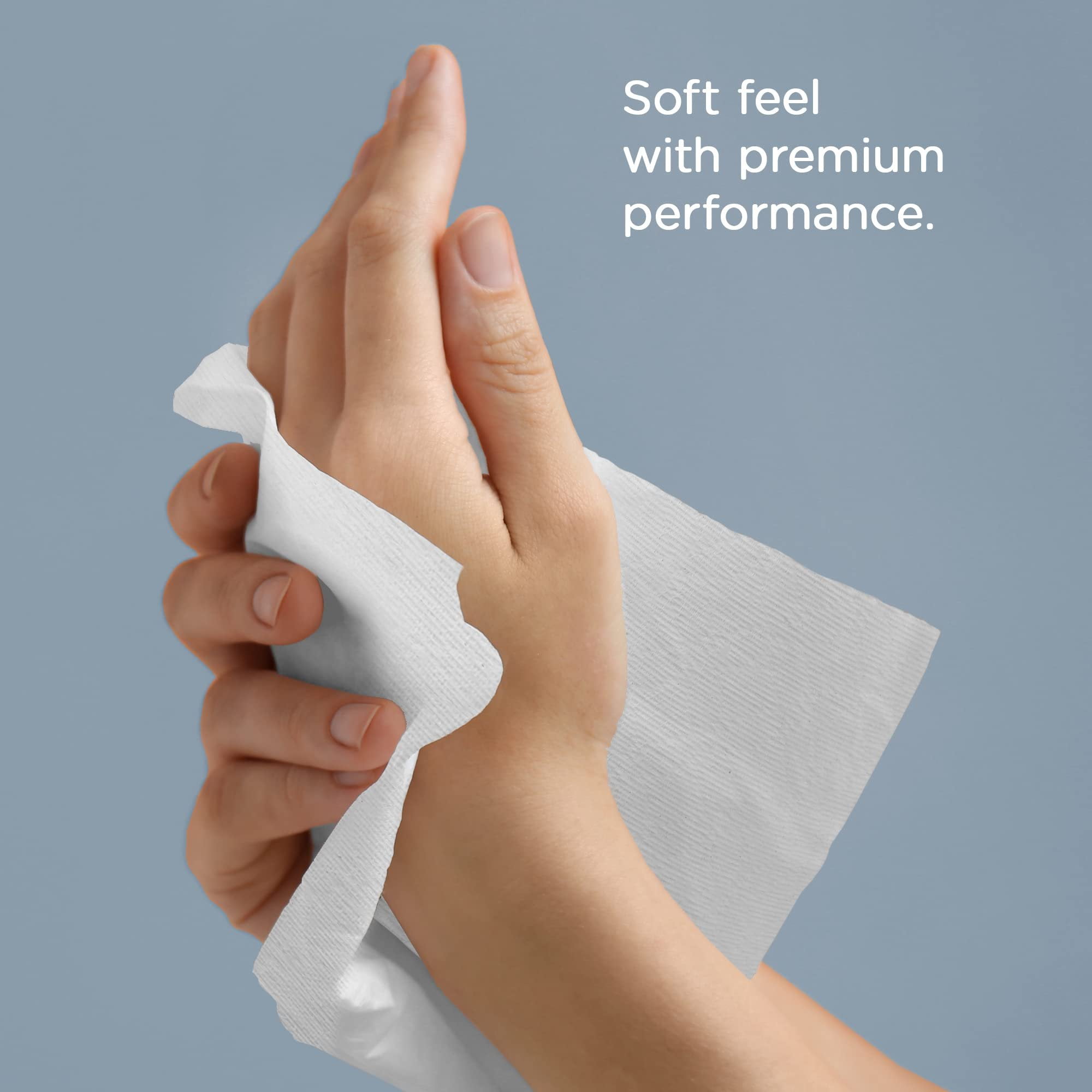 Kimberly-Clark Kleenex Hard Roll Paper Towels - Premium Absorbency, 6 Rolls, White