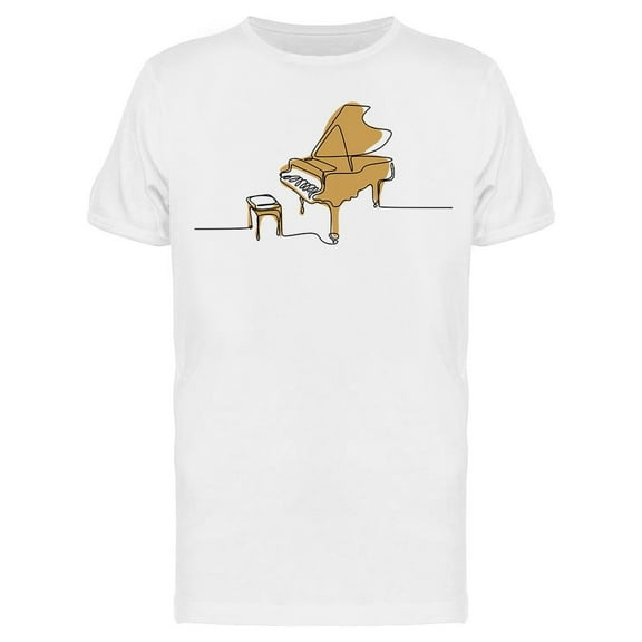 Piano Music Instrument T-Shirt Men -Image by Shutterstock, Male Small
