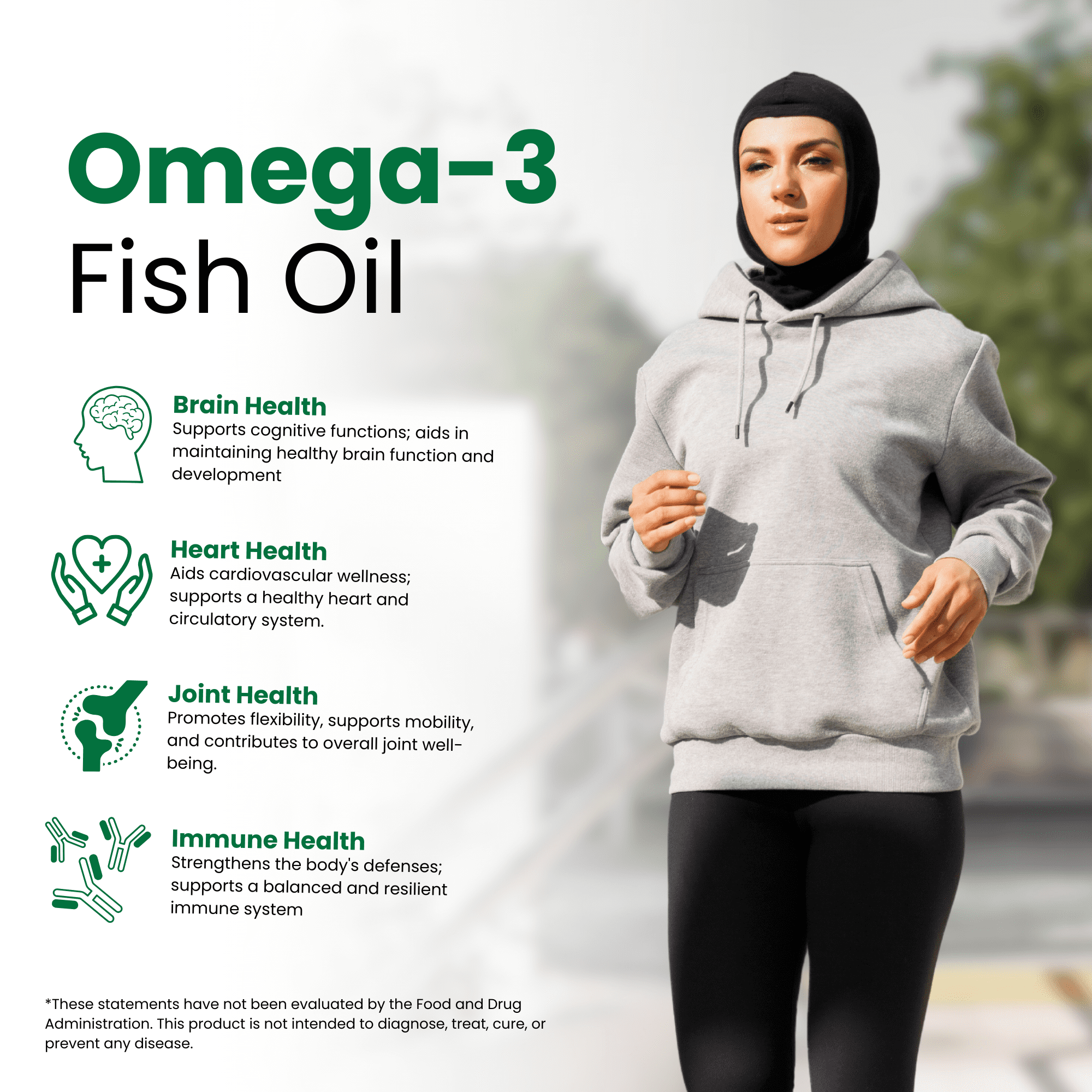 Zaytun Vitamins Halal Fish Oil 1200mg Omega-3, Supports Heart & Brain Health, One Per Day 120 Softgels (4 Months Supply), Made in USA, Halal Vitamins
