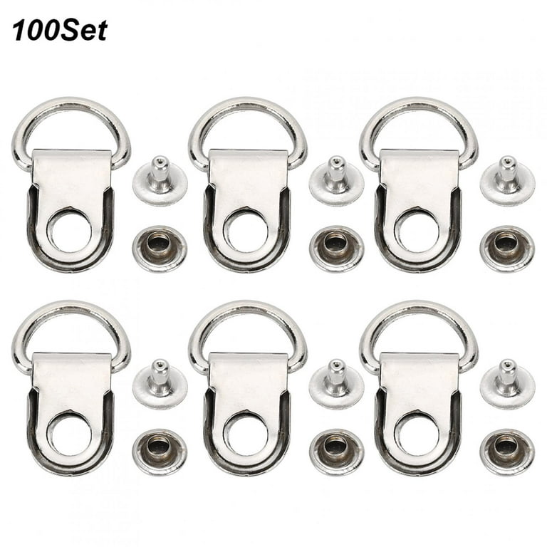 Generic Metal Boot Lace Hooks D Ring Buckle For Mountaineering Silver  18×8.5mm