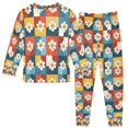 thumbnail image 2 of FORMRS Long Sleeve Top and Pants Pajama Set for Niños 2-Piece Sleepwear, Sizes 18M-8Y, Yellow Checkered Daisy, 2 of 6