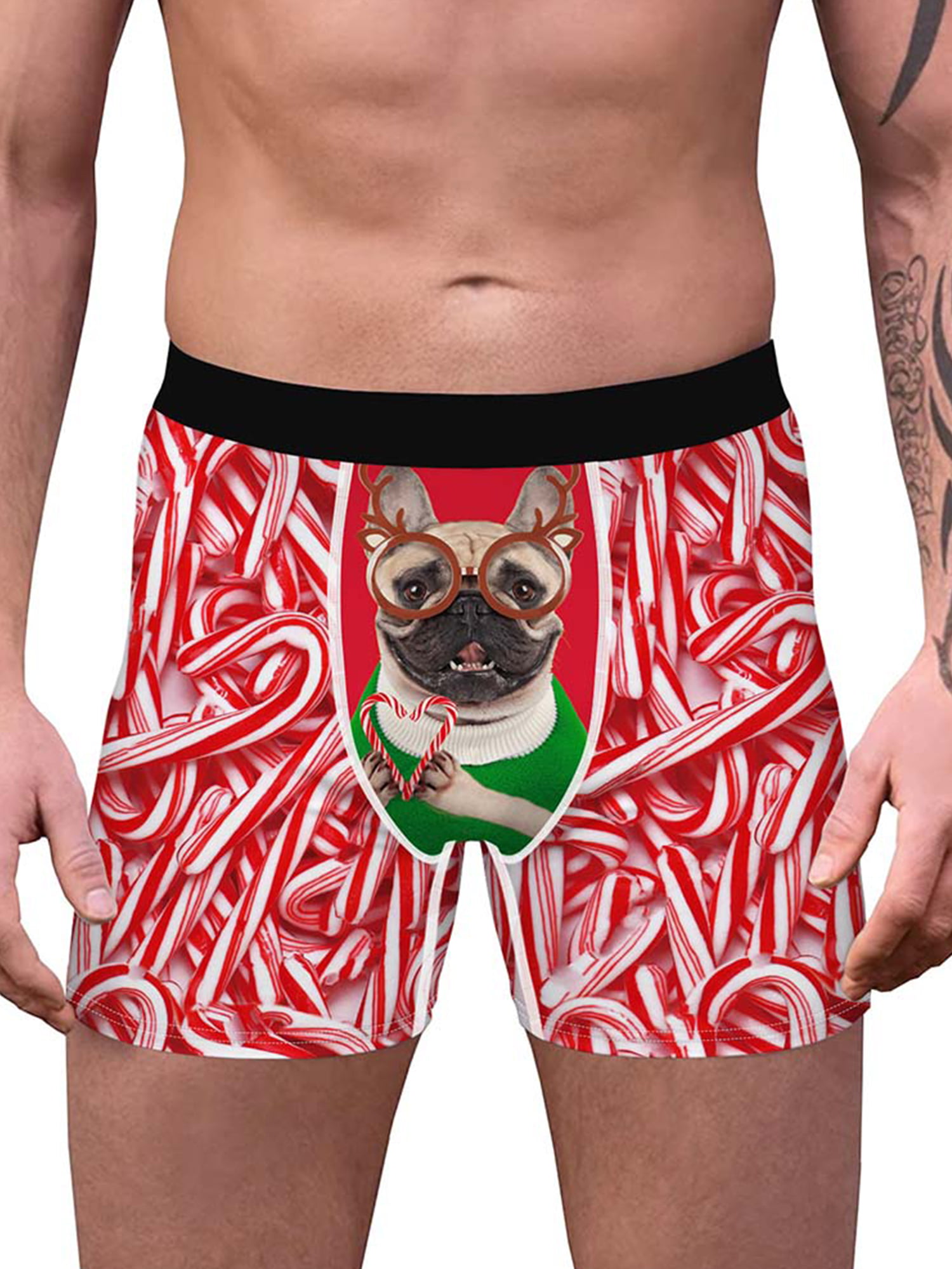 Brown Pattern with Sloth Boxer Briefs for Men Mens Comfortable Underwear