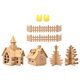 thumbnail image 1 of Figura de casa con adorno fotográfico, casa de vacaciones, pueblo navideño en miniatura, pueblo de nieve, construcción navideña, manualidad, 1 of 3