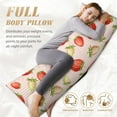 thumbnail image 7 of Naloa Strawberries Body Pillow Cover, Pillowcases with Hidden Zipper Breathable Long Pillow Case (Pillows are not included,20x54 inch), 7 of 7