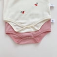 thumbnail image 4 of LYMAYTER ‌Newborn Baby Girls Infant Short Sleeve Romper Cute Cherry Pattern Long Sleeves Bodysuit Outfit‌, 4 of 7