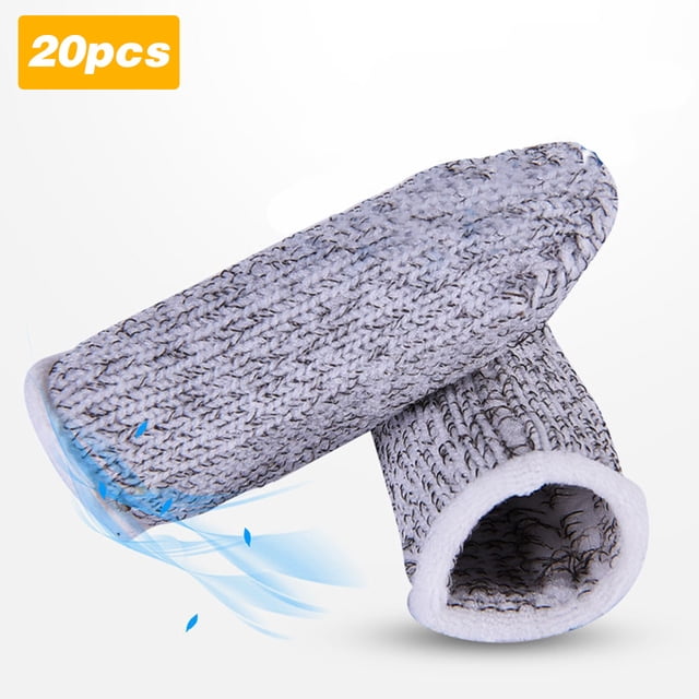 Mistaha 20 Pcs Manchon de Doigt de Jeu Manchon de Pouce Tactile Sensible Résistant à la Sueur Résistant aux Empreintes Respirant Manchon de Doigt