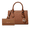 Luggage, variant on Michael Kors Women's Sheila Medium Signature Logo Satchel With Large Continental Wallet, Metallic Brown