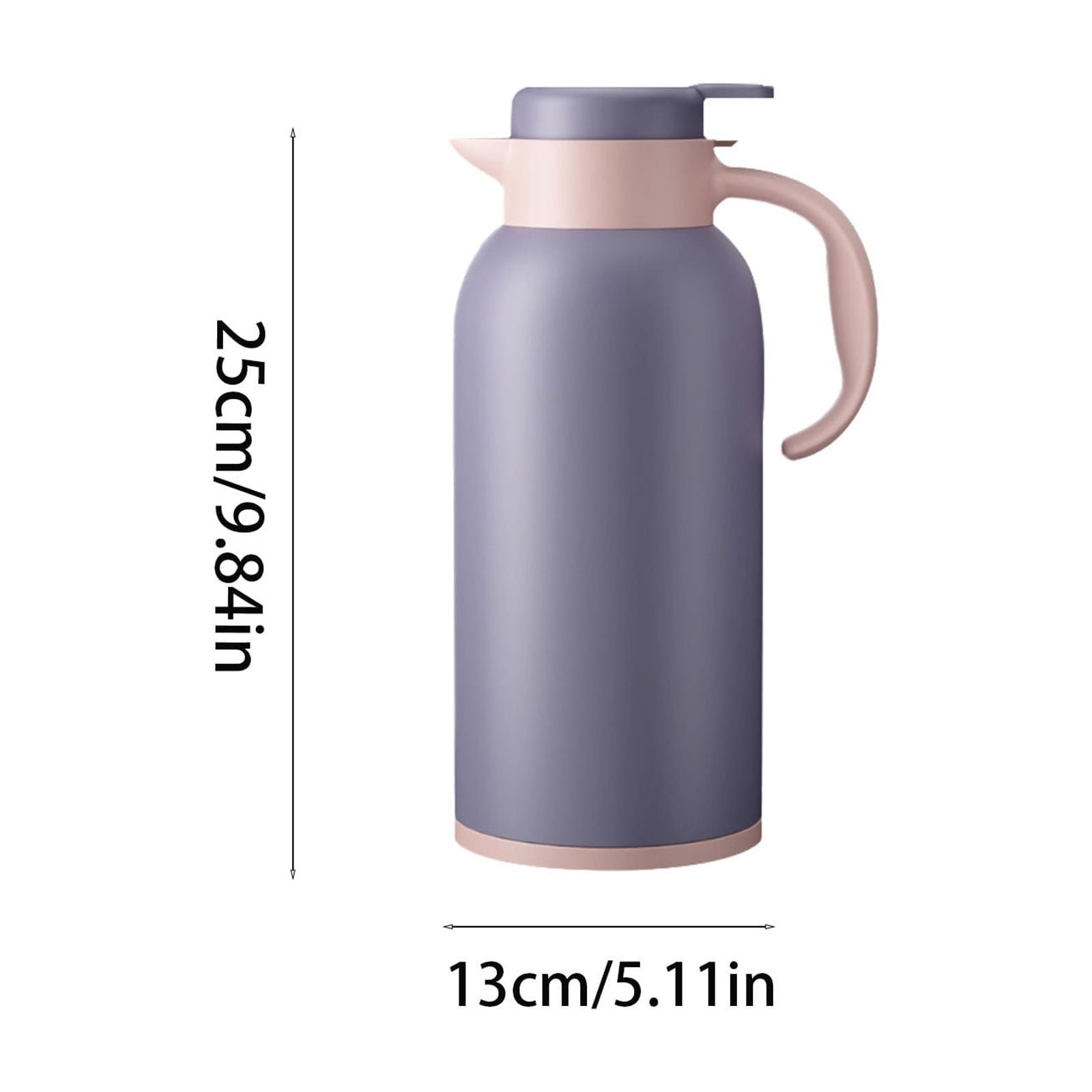 AuroraX 50 oz Water Bottles Stainless Steel Vacuum Insulated Smart Cups,Temperature Display Carry Handle Double Wall Car Water Cup(Purple)