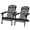Black, variant on YYEAN Adirondack Chair Set of 2, Weather Resistant Patio Chairs with Pinewood Wooden Textured for Patio Lawn Garden Backyard Deck Pool Beach Fire PitBlack