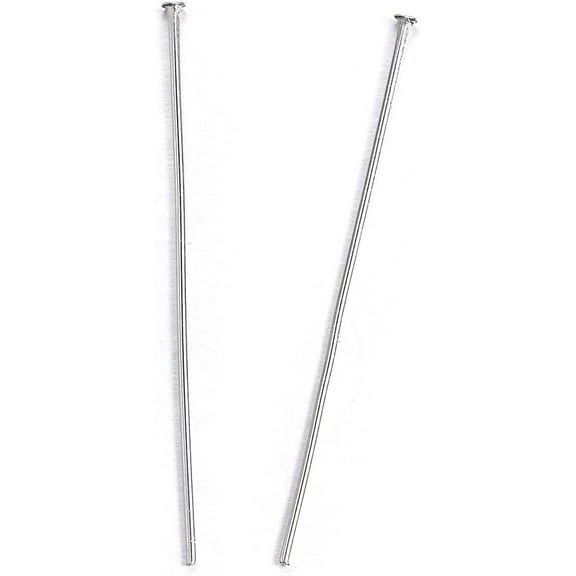 1000 Pcs Flat Head Pins Tarnish Resistant 304 Stainless Steel Flat Head Pins Metal End Headpins Long End Head Pin for DIY Craft Dangle Earring Bracelet Necklace Pendant Supplies 35x0.7mm Head: 1.5mm