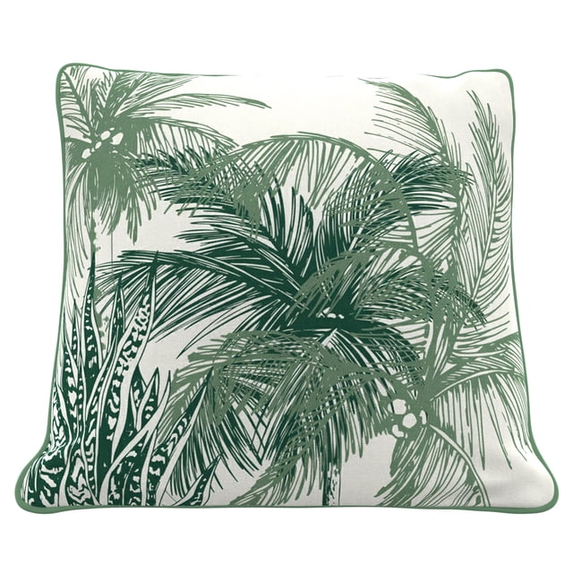 HOMETRENDS 16" x 16" Palms Outdoor Toss Cushion, Fade Resistant