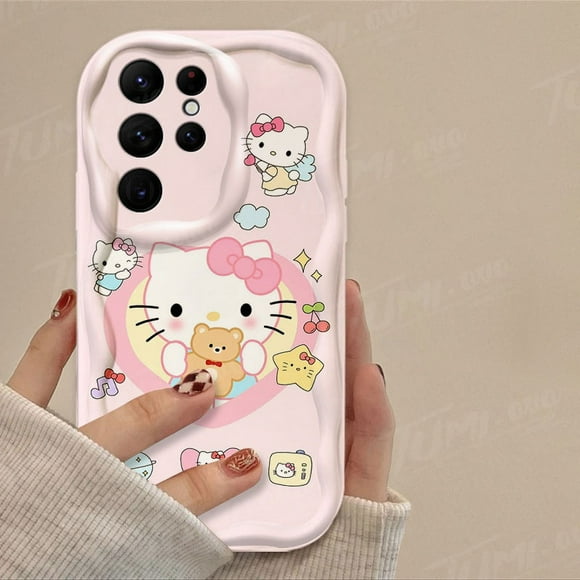 Sanrio Hello Kitty Kuromi 3D Wave Case For Samsung Galaxy A12 A22 A32 A52 A52S A72 A11 A21S A31 A51 A71 A20 A30 A50 Soft Cover Gift Festivals