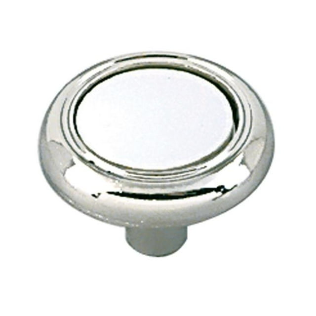 Amerock BP7624426W Allison Valeur Quincaillerie Bouton Rond - Chrome Poli Blanc