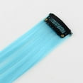 thumbnail image 4 of 12pcs Fashion Women's Hair Accessories Iron Snap Hair Clips with Nylon Hair Wigs Royal Blue 47cm, 4 of 4