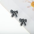 thumbnail image 5 of Unique Bargains 1 Pair Shoelace Charms Sparkly Base Transparent Bow Decorative Shoe Clips Black, 5 of 5