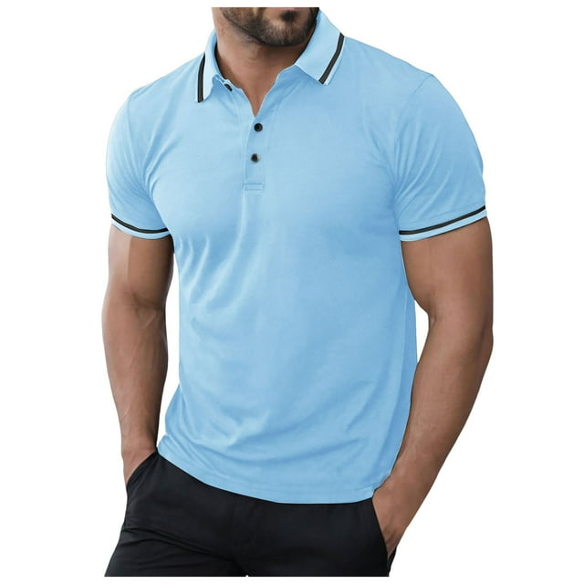 Ramiter Golf Shirts Mens Advantage Performance Short Sleeve Polo ShirtAdvantage Performance Short-Sleeve Polo Shirt Blue,L