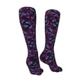 thumbnail image 3 of KLL Purple Butterfly Print Cool Socks Men's Women's Crew Socks Funny Crazy Novelty Stockings, 3 of 8