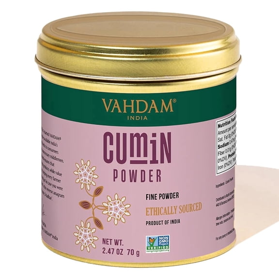 VAHDAM Cumin Powder Spice, 2.47 oz (70 g) | Ground Cumin (Cuminum cyminum), Non-GMO, Gluten-Free Seasoning for Cooking & Marinades