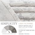 thumbnail image 4 of Gray Floral Kitchen Curtains 24 Inch Length, Linen Farmhouse Cafe Curtains Small Rustic Country Curtains Rod Pocket Tier Curtains, Set 2 Panels Grey on Beige, 4 of 6
