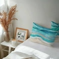thumbnail image 4 of Boanket Lumbar Pillow Covers 12 x 20 Inches, Teal Coastal Waterproof Throw Pillow Cover Set of 2, Summer Beach Nautical Abstract Art Decorative Rectangle Cushion Covers for Patio/Tent/Couch/Garden, 4 of 7