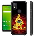 thumbnail image 1 of Compatible with Cricket Icon 4 Hybrid Fusion Guard Phone Case Cover (Pizza Eye), 1 of 2